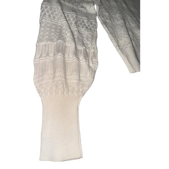 Abercrombie & Fitch Lightweight Cropped Cottage Sweater Women's Size Small Lace - Picture 3 of 8